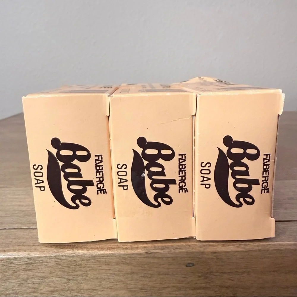 NOS Vintage Faberge’ Babe 3 bars scented soap